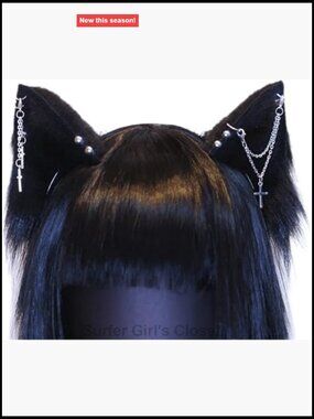 Animal Cosplay Cat Fox Ears Headband Punk Metal Hair Accessory